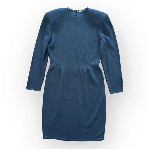 Don Sayres for Wellmore Vintage Black Long Sleeve Embellished‎ Dress Size 10 - Picture 3 of 8